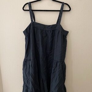 Quince XL 100% Linen Black Sleeveless Dress
